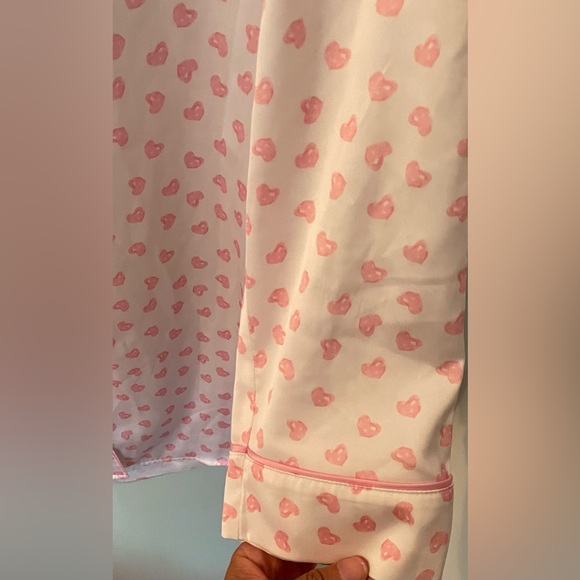 NWOT Tabitha Webb⭐️sleepwear pink and white satin hearts sleep shirt Siz… - Picture 4 of 7